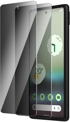 QZYWIKA Protection écran pour Google Pixel 6a, Anti espion 3 Pièces, Film en verre trempé de dureté 9H Anti-Rayures Anti-Empreinte Installation Facile