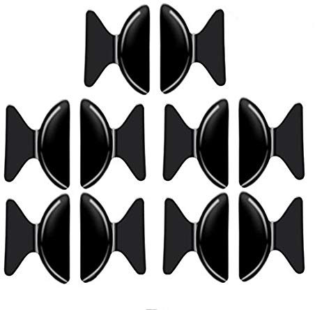 Nasenpolster für Brillen, 2,5 mm, Silikon, rutschfest, Schwarz, 5 Paar