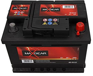 MAXGEAR 560 409 054 Starterbatterie 60Ah 12V 540A B13 DIN/ISO LB2 Kompatibel mit FORD Fiesta Mk6 Schrägheck JA8, JR8 FOCUS III Turnier Fiesta Mk5 Schrägheck JH1, JD1, JH3, JD3, OPEL ZAFIRA B A05