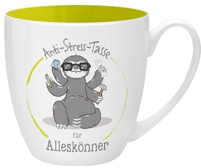 GRUSS & CO Anti-Stress-Tasse Motiv Alleskönner | Tasse mit Spruch, 45 cl, New Bone China | Geschenk lustig | 45513