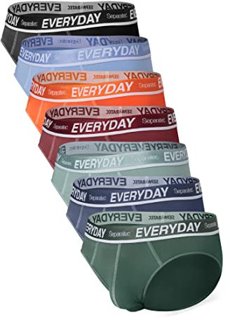 Separatec 7 Pack Multicolour für alltägliche Herren-Boxershorts Atmungsaktive Unterwäsche-Shorts aus weicher Baumwolle mit unterstützender separater Doppeltasche,XL,Mehrfarbig