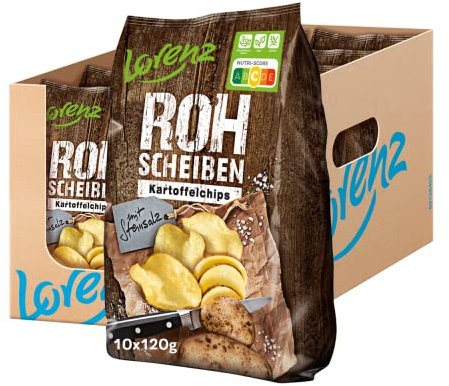 LORENZ | Rohscheiben Steinsalz | 10 x 120 g | vegan
