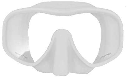 OCEANIC Schattenmaske, perfekt zum Tauchen und Schnorcheln, rahmenlos, bietet unglaubliches Sichtfeld, bequem, Weiß