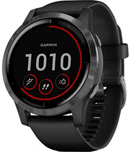 Garmin vívoactive 4S, Smaller-Sized GPS Smartwatch, Features Music, Body Energy Monitoring, Animated Workouts, Pulse Ox Sensors and More, Light Gold with Light Pink Band