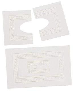 Dalila Casa Tappeto Bagno Torino (Bianco, Set 3 Pezzi)