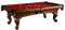 Billiard-Royal Billardtisch Pooltisch Modell Aramis 8 ft. mit hochwertigem K-55 Bandengummi und freier Tuchwahl, Tuchfarbe:ES 45 Red