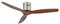 CREATE / WINDCALM/Ventilatore da soffitto nichel pale legno scuro e telecomando / 40W, Silenzioso, Ø132 cm, ABS, 6 velocità, 3 temperature di luce, timer, funzione estate-inverno