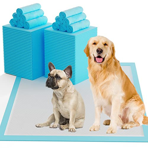 60 Stück Hunde-Urinierpads, extra groß, 81,3 x 91,4 cm, Einweg-Töpfchen-Pads, super saugfähig und auslaufsicher, für Haustraining, Katzen, Kaninchen, Hunde, auslaufsichere Haustierunterlagen