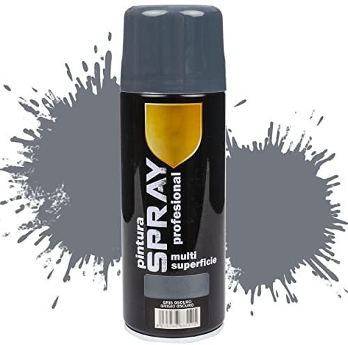 Etrexonline Pintura Spray Multicolor Profesional 400ml Adecuado Metal Madera y Plástico - Color Gris Oscuro (Paquete de 1)