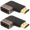 HTGuoji 8K HDMI Extender Adapter, HDMI Left Angle Male to Female Connector HDMI 2.1 Extension Coupler Adapter with 8K@60Hz, 4K@120Hz, HDR, eARC for HDMI Switch Laptop PS4 PS5 Xbox, 2 Pcs (Left)