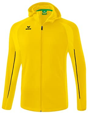 Erima Unisex Erwachsene Erwachsene Liga Star Trainingsjacke mit Kapuze (1032332), gelb/schwarz, 3XL