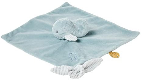 Nattou Schnuffeltuch aus Polyester, Wal Sally, Wegbegleiter ab der Geburt, Ca. 27 x 27 cm, Romeo, Jules und Sally, Dunkelblau