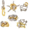 RoseFlower 6 PCS Metal Brain Teaser Puzzles, Adult Intelligence Buckle Difficulty Mind Games Puzzle Lock Unlock Party Desk Toys Logic Puzzles, 3D Puzzles Puzzle Game for Kids & Adults - (Ocean A)