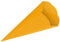itenga Schultüten Rohling aus Bastelwellpappe 68cm - Schultüten Rohling zum Basteln - 3D Wellpappe (gelb)