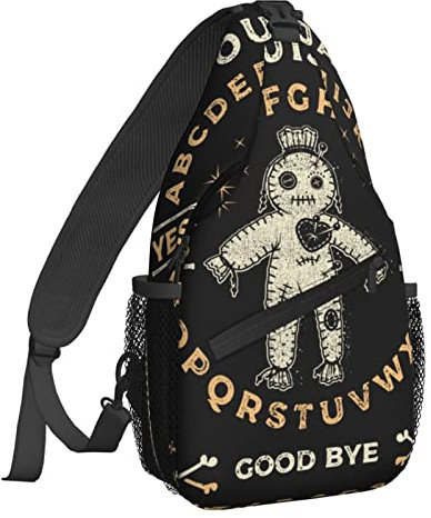 NiuKom Schultertasche für Damen, Umhängetasche, lässiger Tagesrucksack, Rucksack, Herren, Brusttasche, Fitnessstudio, Radfahren, Reisen, Wandern, Ouija Board Voodoo-Puppe Okkultismus, Einheitsgröße,
