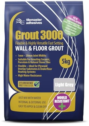 TileMaster 3000 Light Grey 5kg Tile Grout
