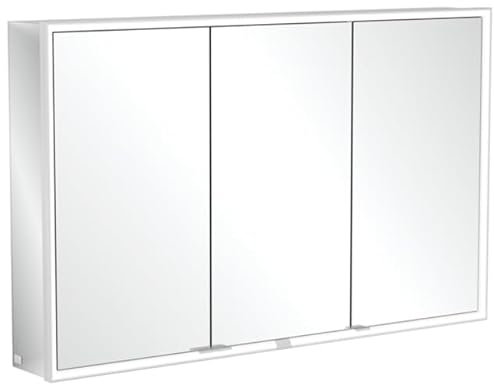 Villeroy & Boch My View Now, Spiegelschrank für Aufputz mit Beleuchtung, 1200x750x168 mm, mit EIN-/Ausschalter, Smart Home fähig, 3 Türen, A45712, A4571200