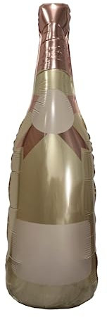 Plain Rose Gold Bottle Foil Balloon, 60cm