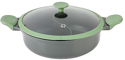 Kenmore Theodore - Pentola in alluminio pressofuso da 6,5 qt, con divisori, interno antiaderente e coperchio