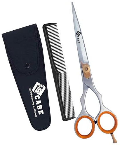 Professionelle Friseurschere, japanische Edelstahl-Salonschere – 16,5 cm – Feinjustierbare Spannschraube – Premium-Schere zum Haarschneiden (Silber 6.5)