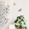 WandSticker4U®- Wandtattoo BLUMEN schwarz/weiß (90x40 cm) I Wandsticker Blumen Aufkleber Frühling gezeichnet I Wanddeko Wohnzimmer Schlafzimmer Küche Flur Bad Möbel Sticker selbstklebend GROß