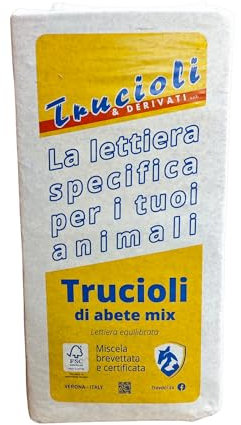 Lettiera per cavalli trucioli | Trucioli 100% Abete per lettiera e box Cavalli, Avicoli e Roditori | Lettiera alta qualità depolverata - 15 kg