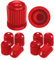 Pitlane Performance® Ventilkappen 10 Stück Ventildeckel Auto-Reifen Ventilabdeckung Reifenventil-Kappen Autoventil-Kappen PKW, SUV, Motorrad, Fahrrad für alle Schrader-Ventile (Rot)