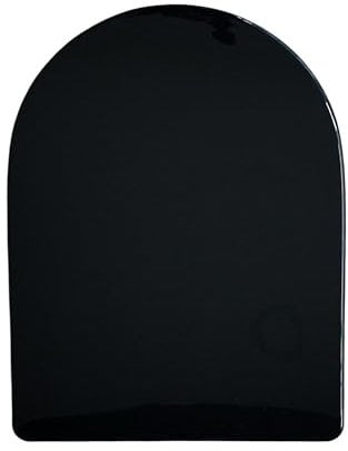 AQUALONA® Premium D Shape Thermoplastic Toilet Seat - Soft Close - Hardwearing Seat with One Button Hinge Release - Click, Lift & Clean Technology - Top and Bottom Fittings (Black D Shape)