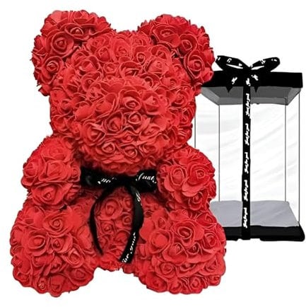 VIGOEXPRESS Orso di rose, orsacchiotto, Lovebear con 500 rose artificiali - L'eterno simbolo dell'amore | LOVEBEAR