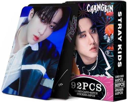 Yuto Stray Kids Photocards 92 PCS Stray Kids Changban Album Photo Cards KPOP Gift Lomo Cards Merch 60 PCS Kpop Changban Lomo Card and 32 PCS changban Stray Kids Stickers (changban)