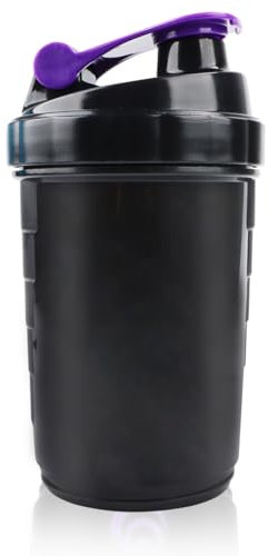 Premium Protein Shaker 500ml mit Ablenkungssieb und Skala-auslaufsicher-BPA-frei für die Herstellung von delikaten Workout Protein Shakes, Gym Fitness Cup mit Pulverfach und 3 Tabletten Organizer