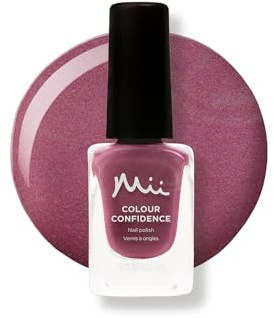 Mii Colour Confidence Quick Dry Nail Paint | Long Lasting & Fast Drying Nail Polish | Nourishing Formula Strengthening Polish | 14ml | Sweet Guava, Metallic Mid-Pink