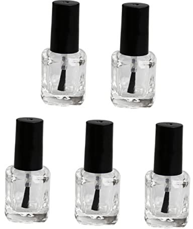 MAGICLULU 10stücke Leere Nagellackflasche Mit Pinsel Quadratische Klare Nagellackflaschen Aus Glasmaterial Für Diy Nail Polish