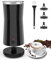 Morpilot Milk Frother, 4 in 1 Electric Milk Frothers, Hot & Cold Milk Foamer, 240ml, 400w, Strix Temperature Controls, Silent Operation, for Coffee, Cappuccino, Black