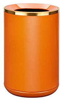 Poubelle Salle de Bain Poubelle en métal orange avec ouverture courbe ronde rond salon de salon haut de gamme panier de papier panier de panier simple bureau de bureau Poubelle rectangulaire ( Size :