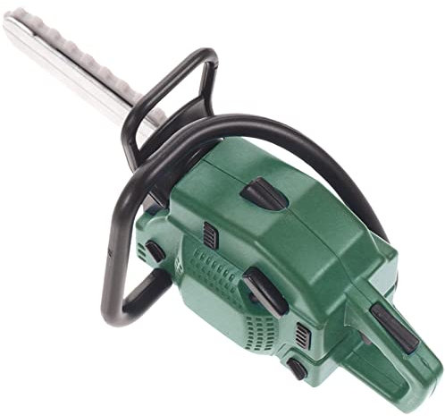 CIYODO Mini Chainsaw Toy for Dolls House Realistic Miniature Model Tools Green Adorable Mini Garden Chainsaw Statue