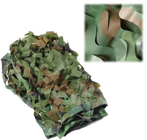 Sonnenschutz Tarnnetz Militär Sichtschutz Camouflage Netz für Outdoor Camping Dekoration Tarnung Net 5x5m 6x10m 10x12m Camo Tarnung Net für Garten Waldlandschaft Sonnenschirm(Größe:2x10M)