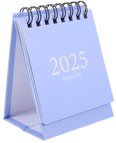STOBOK Tischkalender 2024–2025 Mini-Tischkalender 18 Monate Stehend Flip- Planer Bürokalender Für Büro Und Zuhause (Juli 2024–Dezember 2025)