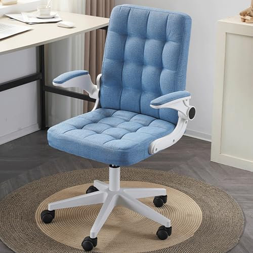 Ernqi Sedia Ufficio Gaming Scrivania Office Chair Ergonomica Schienale Alto Poltrona Girevole-Altezza Regolabile,Braccioli Ribaltabili,Supporto Lombare,per Cameretta,computer,Studenti (Blue)