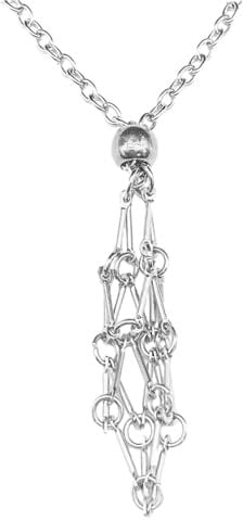 Crystal Necklace Holder, Gem Cage Pendant For Stones, Pendant Making Supplies, Chain Mesh Pendant, For Weddings, Parties, Meetings, Stone Not Included