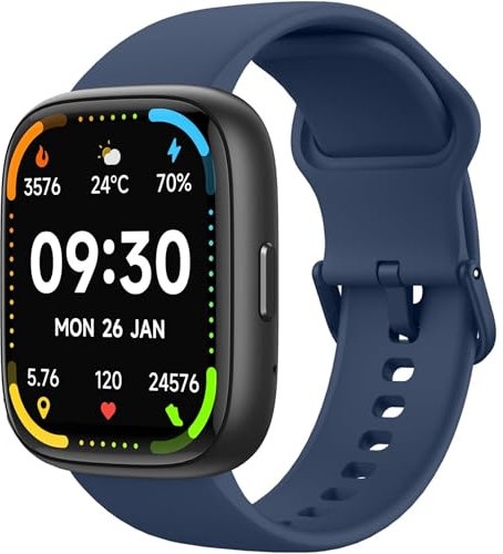 Montre Connectée Smartwatch Alexa intégré Répondre et émettre des appels, Bracelet connecté 1,83HD Montre intelligente Femme/Homme Etanche IP68 Tracker 100+ Modes Sportifs Fréquence cardiaque (Bleu)
