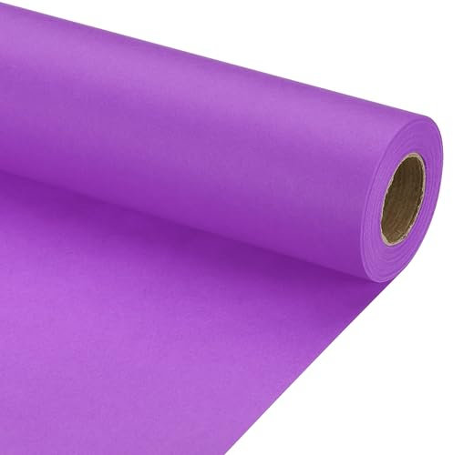 PATIKIL 38cm Papier d'Emballage, 12.7 Mètre Rouleau de Papier Cadeaux 70 GSM pour Décoration Tableau d'Affichage Emballage Cadeau Noël Anniversaire Nouvel An Fête Mère Père, Violet Foncé