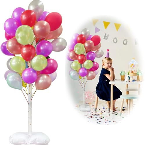 Balloon Column Stand Kit, Height Adjustable Balloon Holders With Base, Tower Stand For Indoor and Outdoor Party Decoration, Wedding, Christmas, Birthday