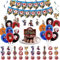 50PCS Rob-lox Geburtstag Deko, Luftballon, Kinder Geburtstag Ballons, Party Deko mit Happy Birthday Banner Swirl Dekorationen und Tortendeko für Jungen Mädchen