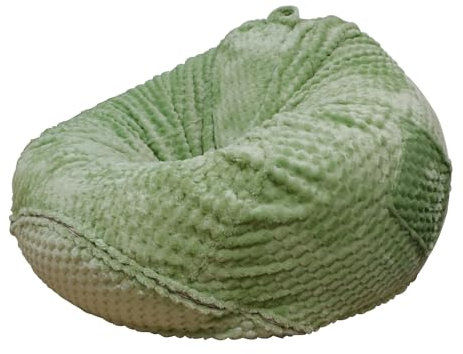 Bezug ohne Füllstoff Gitter Sitzsackbezug Sitzsäcke Stuhl ohne Füllung Stofftier Aufbewahrung Waschbar Weich Plüsch Sofabezug