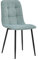 Colenis® Chaises de Salle à Manger Ela, Lin, Lot de 2, Turquoise, Chaise de Cuisine, Pieds en métal Stable, Chaise Chambre à Coucher, Chaise Salon