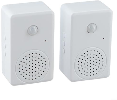 Willkommens-Türklingel-Bewegungsmelder, Sprachansage, Willkommensgerät, Alarm mit Infrarot-Bewegungssensor für Geschäfte, Fabriken, Supermärkte (2 Stück)