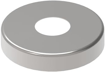 Innbee Abdeckrosette Ø 125 mm/Ø 42,4 mm Edelstahl Abdeckung Rohr Rosette Pfosten Reling Blende Geländer Balkon Schraubenabdeckung Pfostenrohr geschliffen K320 V2A