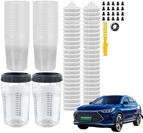 Gobelets à mélanger de peinture, tasse à mesurer transparente, 165 ml pour peintures et mélanges de liquides, moulages en résine, récipients transparents pour réparation de voiture, travaux manuels