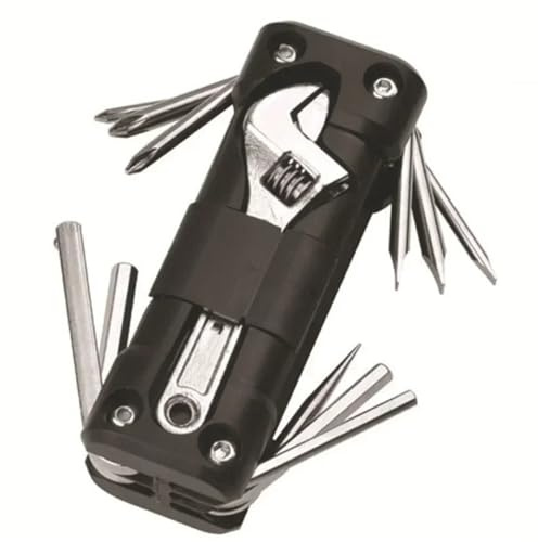 JKELPV Zahnkranz Kassette Motorrad-Multifunktionswerkzeug-Kits Multitool-Reifenreparatur-Werkzeugsatz mit Schraubendreherkette MTB Rennrad Motorradwerkzeuge MTB Freilauf